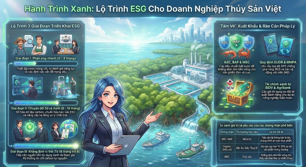 Lộ Trình Triển Khai ESG Cho Doanh Nghiệp Thủy Sản Vừa Và Nhỏ (SMEs)