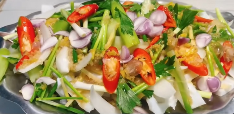 Mực Hấp Hành Gừng : Cách Giữ Độ Giòn Sựt